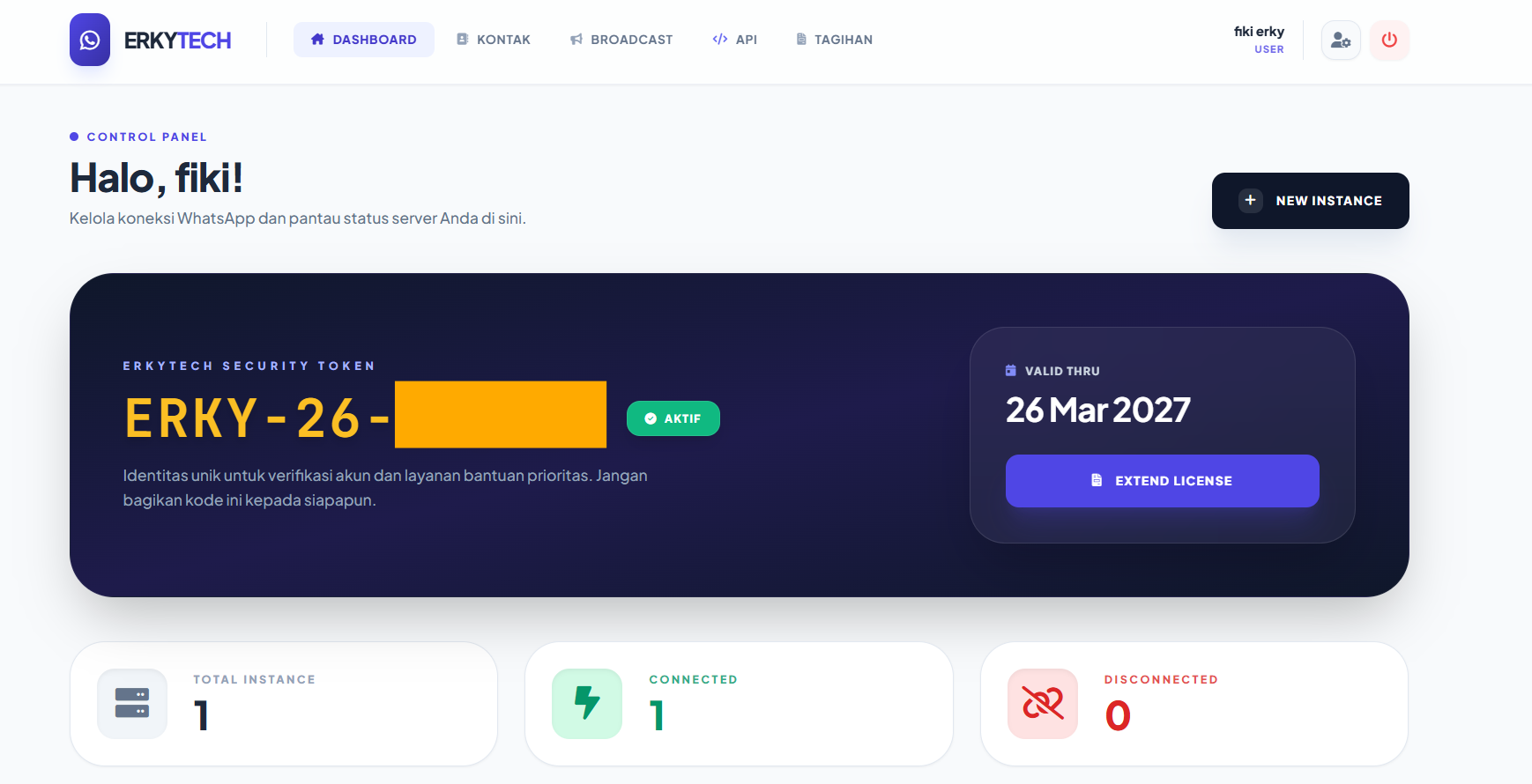 Dashboard Analytics ERKYTECH